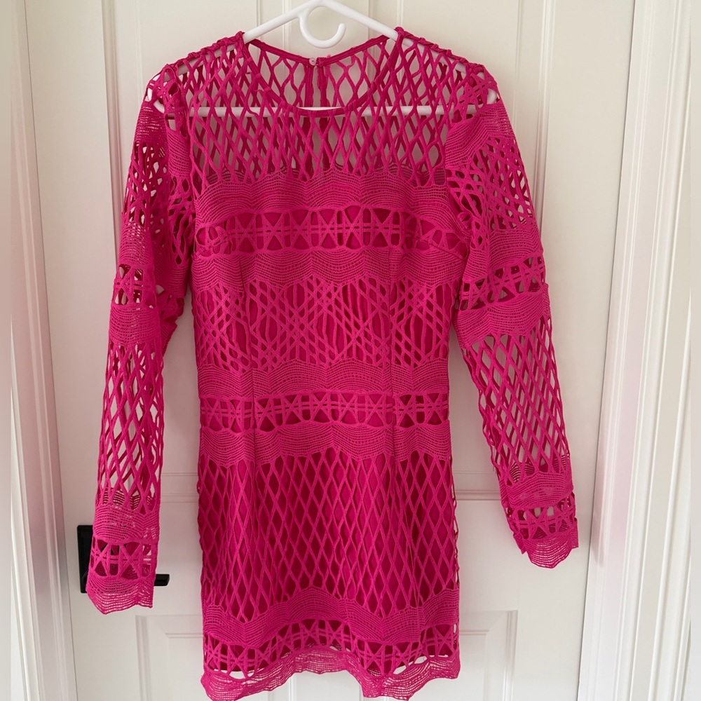 Endless Rose Hot Pink Crochet Dress